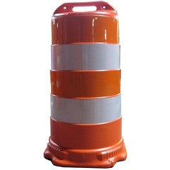 Lane Changer Traffic Barrel 6-Inch Reflective Stripes-Traffic Control-Work Area Protection-Engineer Grade-No Base (Default)-Sealcoating.com