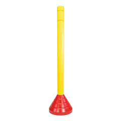 4.5 In by 52 In Portable Bollard and Red Base Combo