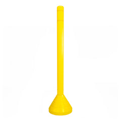 4.5 In by 52 In Portable Bollard and Yellow Base Combo