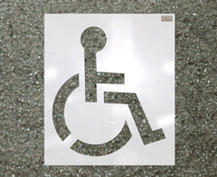 Handicap Symbol Paint Stencil - Standard SMALL-Stencils-CH Hanson-28" Handicap Medium Heavy Duty 1/8"-Sealcoating.com