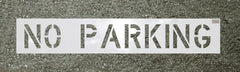 NO PARKING Pavement Stencil-Stencils-CH Hanson-12 inch; 1/16" thick Economy Stencil-Sealcoating.com