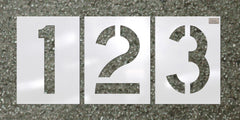 Stencil Number Kit 18 Piece Large Characters-Stencils-CH Hanson-Character Size: 12"X 9"; Thickness 1/16"; Stencil Height: 16"; Stencil Width: 11"-Sealcoating.com