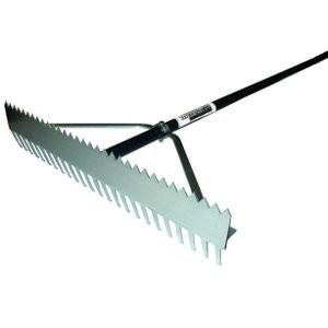 Dual Purpose Infield Rake - 66 in Powder Coated Aluminum Handle