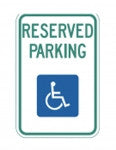 Handicap Sign with Symbol Only 12" x 18"-Traffic & Parking Lot Signs-The Brewer Company-Default-Sealcoating.com