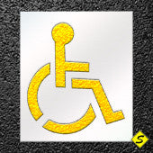 Handicap Paint Stencil Traditional Font (Texas style)-Stencils-CH Hanson-39" Symbol Size; Stencil Size: 48" x 40"-Sealcoating.com