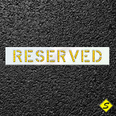 RESERVED Paint Stencil-Stencils-CH Hanson-18" Character Height; 1/8" Thickness-Sealcoating.com