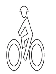 Bike Man Symbol Preformed ThermoPlastic 8' x 6' (Qty 2)-Preformed ThermoPlastic-Swarco Industries Inc.-90 MIL (WHITE)-Sealcoating.com