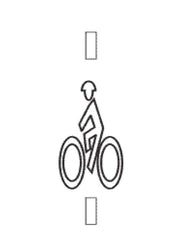 Bike Man Loop Detector (MUTCD) Preformed ThermoPlastic 3'7" x 12" (Qty 6)-Preformed ThermoPlastic-Swarco Industries Inc.-90 MIL (WHITE)-Sealcoating.com