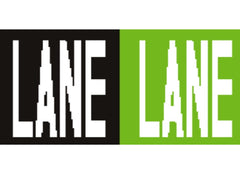 Contrast Box with White "LANE" Word 4' x 5' Preformed Thermoplastic Legend-Performed ThemoPlastic-Swarco Industries-Black-125 MIL-Sealcoating.com