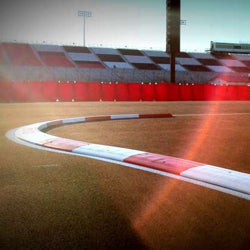 Race Track Rubber Curb Painted Red and White