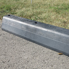 black rubber sectional roadway barrier curb