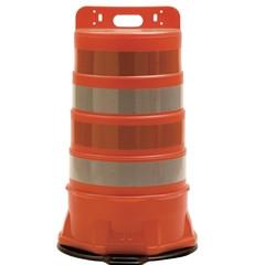 Standard Orange Traffic Safety Barrel w/ 6 in Stripes