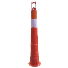 Reflective Traffic Channelizer-Traffic Control-Work Area Protection-Two 4-Inch Stripes-Engineer Grade-Sealcoating.com