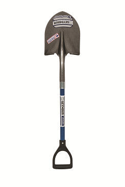 ProContractor #2 Round Point Shovel, 28" Blue Fiberglass D-Grip Handle-Shovels-Seymour Midwest-Default-Sealcoating.com