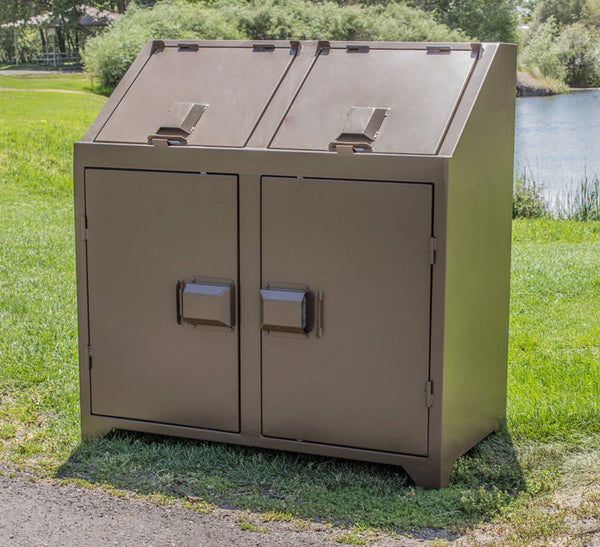 64 Gallon Bear Proof Trash Can Receptacle - Outdoor Parks