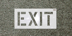 EXIT Pavement Stencil-Stencils-CH Hanson-12" Character Height; Thickness 1/16"-Sealcoating.com