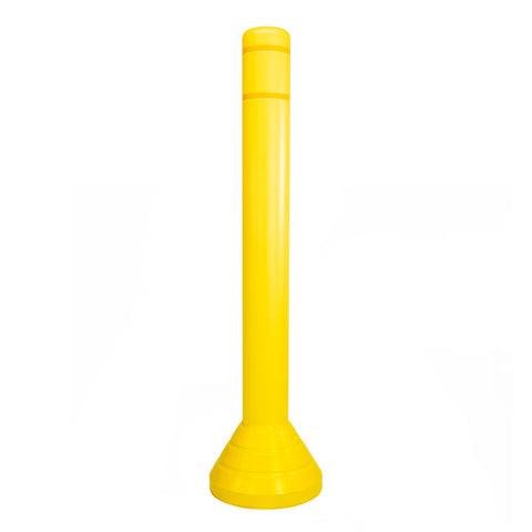 7 Inch by 60 Inch Yellow Portable Bollard and Base 