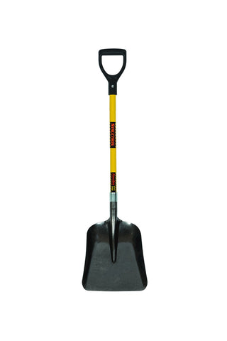 Asphalt Shovel - Steel Head #2 Eastern Scoop Fiberglass w/ D Handle - 44in Long