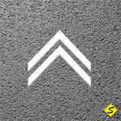 Chevron Symbols Preformed ThermoPlastic 3'4" x 3'4" (Qty 4)-Preformed ThermoPlastic-Swarco Industries Inc.-90 MIL (WHITE)-Sealcoating.com