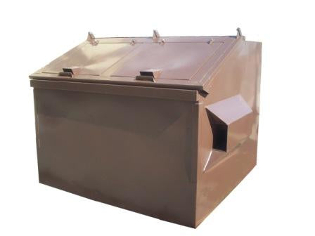 6 Yard Capacity Bear Proof Dumpster - Brown