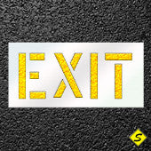EXIT Pavement Stencil-Stencils-CH Hanson-12" Character Height; Thickness 1/16"-Sealcoating.com