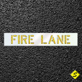 FIRE LANE Paint Stencil-Stencils-CH Hanson-12" Character Height; Thickness 1/8"-Sealcoating.com