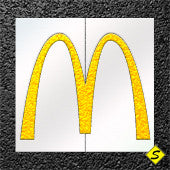 McDonald's Arches Parking Lot Paint Stencil (3 styles)-Stencils-CH Hanson-McDonalds M small stencil-Sealcoating.com