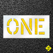 The Word "ONE" Paint Stencil Large Character-Stencils-CH Hanson-Sealcoating.com