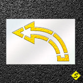 Walmarts Curved ARROW paint stencil-Stencils-CH Hanson-Sealcoating.com