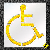 Walmart Handicap Pavement Stencil-Stencils-CH Hanson-Sealcoating.com