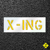 One Word X-ING Paint Stencil-Additives Sealcoating-CH Hanson-Sealcoating.com