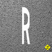 "R" for Railways Preformed Thermoplastic Marking Legend (Qty 5)-Performed ThemoPlastic-Swarco Industries-125 MIL (WHITE)-Sealcoating.com