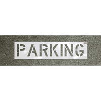 The Word PARKING Paint Stencil