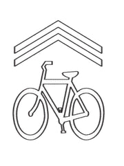 Bicycle Shared Lane Symbol (MUTCD) Preformed ThermoPlastic 9'4" x 3'4" (Qty 2)-Preformed ThermoPlastic-Swarco Industries Inc.-90 MIL (WHITE)-Sealcoating.com