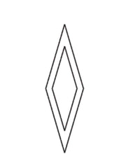 Diamond Symbol Preformed ThermoPlastic 6' x 1' 6" (Qty 5)-Preformed ThermoPlastic-Swarco Industries Inc.-90 MIL (WHITE)-Sealcoating.com