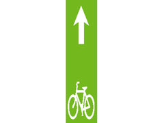 Contrast Box Panel (Green) with White "Bicycle" 4' x 10' Preformed Thermoplastic Legend-Performed ThemoPlastic-Swarco Industries-125 MIL-Sealcoating.com