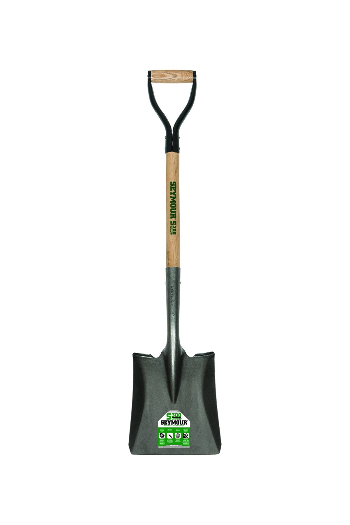 #2 Square Point Shovel Wood w/ D Handle - 40in Long