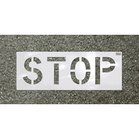 The Word STOP Paint Stencil