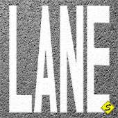 "LANE" Complete Word Preformed ThermoPlastic 4' x 3'1" (Qty 4)-Preformed ThermoPlastic-Swarco Industries Inc.-90 MIL (WHITE)-Sealcoating.com