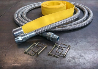 1 in x 20 ft Guardian Hose Non-Heated for All Melter PTFE Core - Built in Swivels and Removable Cover