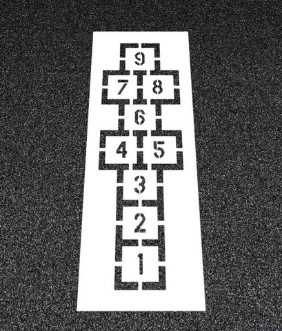 Hopscotch Stencil Triple Play Stencil-Stencils-Pavement Stencil Company-Default-Sealcoating.com