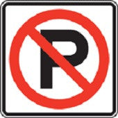 12" x 18" No Parking Symbol Only-Traffic & Parking Lot Signs-The Brewer Company-Default-Sealcoating.com