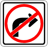 24" X 24" No Right Turn-Traffic & Parking Lot Signs-The Brewer Company-Default-Sealcoating.com
