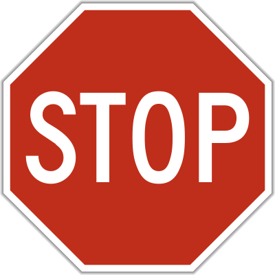 30 in Stop Sign for Roadway
